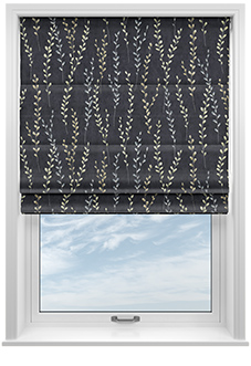 Willow Field, Onyx - Roman Blind